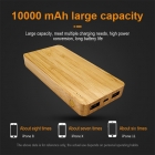 Bamboo Power Bank - 2020 newest 10000mAh 2A bamboo Power Bank LWS-8033